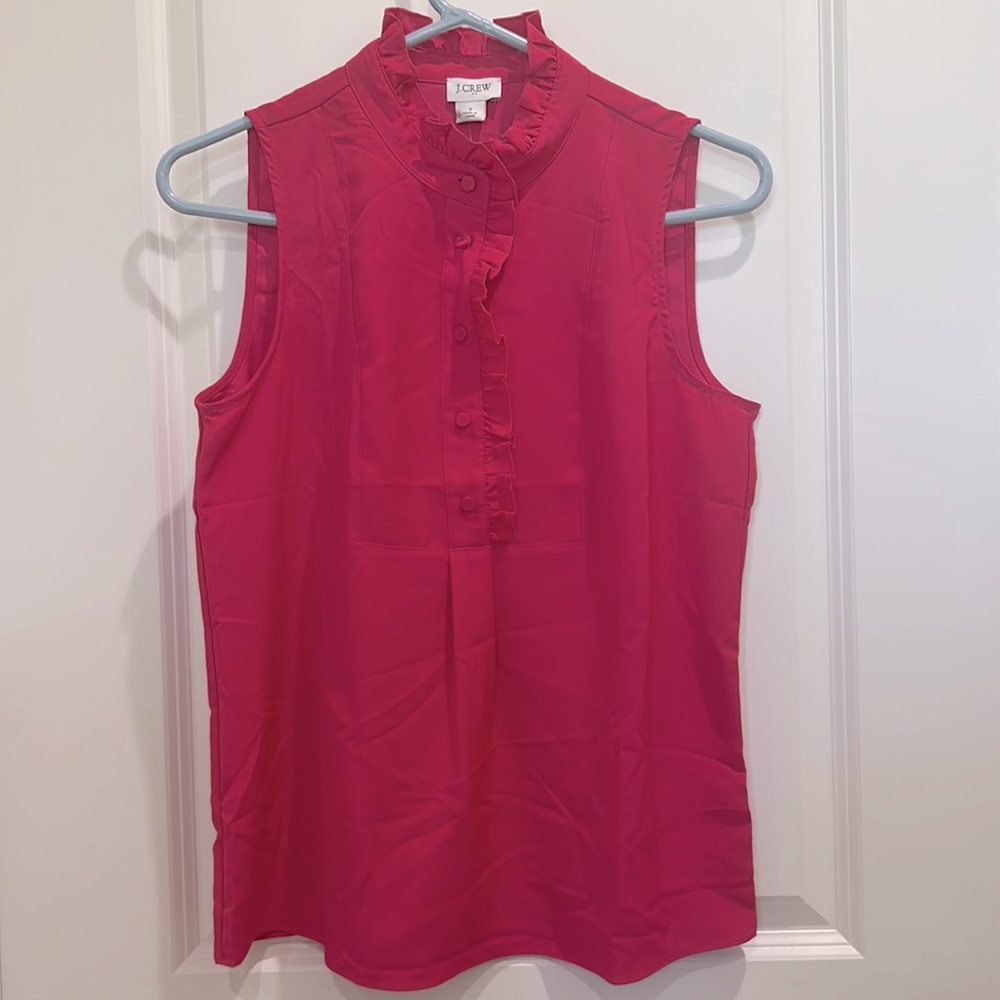 J Crew Hot pink sleeveless dressy top
